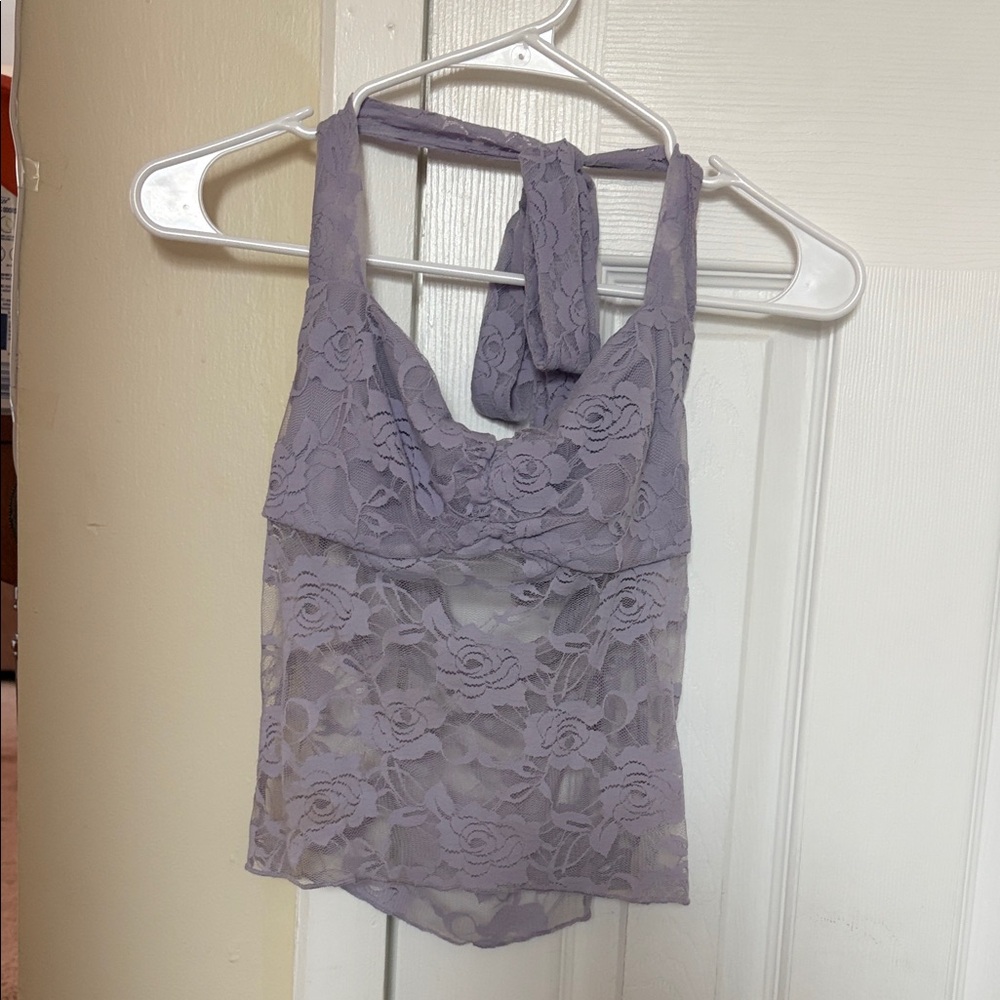Lacey Lavender Halter Top